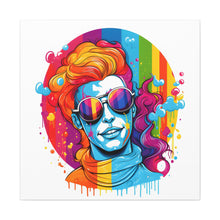 DistinctInk Canvas Wall Art with Leading with Courage and Grace for LGBTQ+ Pride