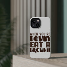 DistinctInk ToughCase for Apple iPhone, Compatible with MagSafe Charging - When You're Downy Eat a Brownie