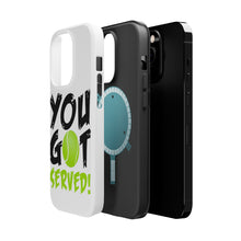 DistinctInk ToughCase for Apple iPhone, Compatible with MagSafe Charging - You Got Served Tennis