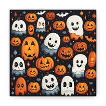 DistinctInk Canvas Wall Art with Spooky Halloween Night for Halloween