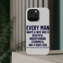 DistinctInk ToughCase for Apple iPhone, Compatible with MagSafe Charging - Every Man Wants Wife Who is Beautiful