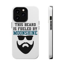 DistinctInk ToughCase for Apple iPhone, Compatible with MagSafe Charging - This Beard is Fueled by Moonshine