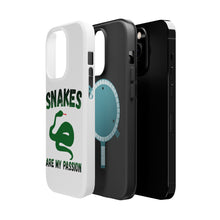DistinctInk ToughCase for Apple iPhone, Compatible with MagSafe Charging - Snakes Are My Passion