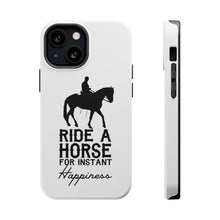DistinctInk ToughCase for Apple iPhone, Compatible with MagSafe Charging - Ride A Horse for Instant Happiness