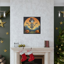 DistinctInk Canvas Wall Art with Skelefun Halloween for Halloween