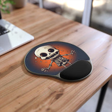DistinctInk Mouse Pad with Wrist Rest  with Skelly's Halloween Bash Design for Halloween