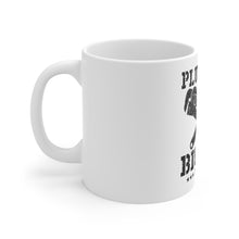 DistinctInk Glossy White Coffee / Tea Mug - Plumbers Have Bigger Tools