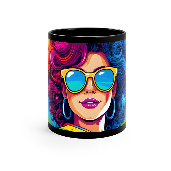DistinctInk Black Coffee Mug - Life's Unforgettable Moments for LGBTQ+ Pride