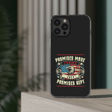 DistinctInk Hybrid (Acrylic/TPU) Clear Slim Fit Case for Apple iPhone | Trump: Promises Made, Promises Kept - Conservative