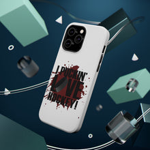 DistinctInk ToughCase for Apple iPhone, Compatible with MagSafe Charging - I Puckin' Love Hockey