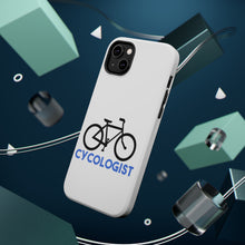 DistinctInk ToughCase for Apple iPhone, Compatible with MagSafe Charging - Cycologist Bicycle Cycling