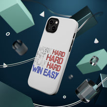 DistinctInk ToughCase for Apple iPhone, Compatible with MagSafe Charging - Work Hard Hit Hard Play Hard Win Easy