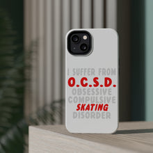 DistinctInk ToughCase for Apple iPhone, Compatible with MagSafe Charging - OCSD - Obsessive Compulsive Skating Disorder