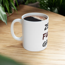 DistinctInk Glossy White Coffee / Tea Mug - Zero F's Given