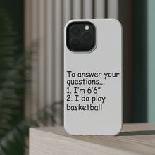 DistinctInk ToughCase for Apple iPhone, Compatible with MagSafe Charging - I'm 6'6" I Do Play Basketball