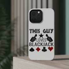 DistinctInk ToughCase for Apple iPhone, Compatible with MagSafe Charging - This Guy Loves Blackjack