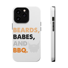 DistinctInk ToughCase for Apple iPhone, Compatible with MagSafe Charging - Beards, Babes And BBQ