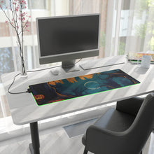 DistinctInk LED Gaming Mouse Pad with Haunted Evening Nightmare Design for Halloween