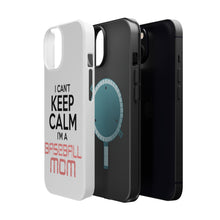 DistinctInk ToughCase for Apple iPhone, Compatible with MagSafe Charging - Can't Keep Calm I'm a Baseball mom