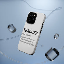 DistinctInk ToughCase for Apple iPhone, Compatible with MagSafe Charging - Teacher Definition Solves Problems
