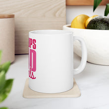 DistinctInk Glossy White Coffee / Tea Mug - Pushups and Pearls