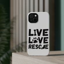 DistinctInk ToughCase for Apple iPhone, Compatible with MagSafe Charging - Live Love Rescue - Dog Paw