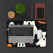 DistinctInk Desk Mat with Ghost Skeleton Pumpkin Cartoon Design for Halloween