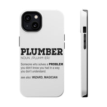 DistinctInk ToughCase for Apple iPhone, Compatible with MagSafe Charging - Plumber Definition - Solves A Problem