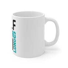 DistinctInk Glossy White Coffee / Tea Mug - Golf Strong Go Long