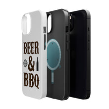 DistinctInk ToughCase for Apple iPhone, Compatible with MagSafe Charging - Beer & Barbecue BBQ