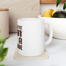 DistinctInk Glossy White Coffee / Tea Mug - When You're Downy Eat a Brownie