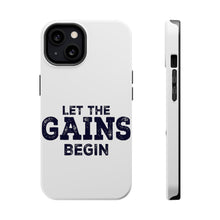 DistinctInk ToughCase for Apple iPhone, Compatible with MagSafe Charging - Let the Gains Begin