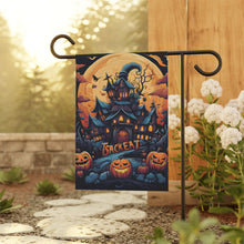 DistinctInk Garden & House Banner / Flag with Spooky Sweet Treats Design for Halloween