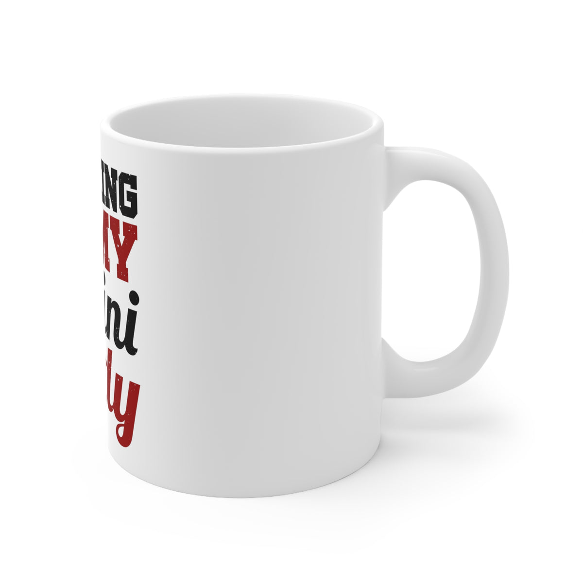 Glossy White Coffee / Tea Mug - Working On My Bikini Body, view 3