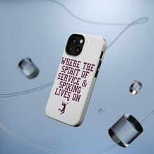 DistinctInk ToughCase for Apple iPhone, Compatible with MagSafe Charging - Spirit of Service & Spiking Lives On Tennis
