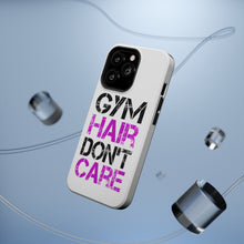 DistinctInk ToughCase for Apple iPhone, Compatible with MagSafe Charging - Gym Hair Don't Care