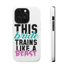 DistinctInk ToughCase for Apple iPhone, Compatible with MagSafe Charging - This Bride Trains Like a Beast