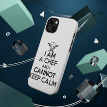 DistinctInk ToughCase for Apple iPhone, Compatible with MagSafe Charging - I Am the Chef Cannot Keep Calm