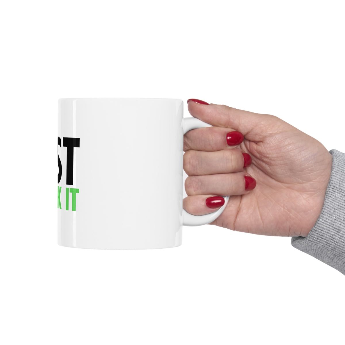 Glossy White Coffee / Tea Mug - Just Twerk It, view 12