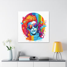 DistinctInk Canvas Wall Art with Leading with Courage and Grace for LGBTQ+ Pride