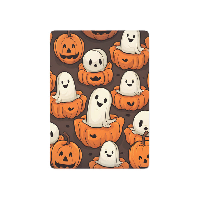 DistinctInk Playing / Poker Cards with Haunted Skeleton Pumpkin Patch Design for Halloween