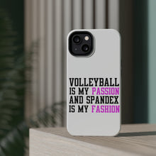 DistinctInk ToughCase for Apple iPhone, Compatible with MagSafe Charging - Volleyball is My Passion Spandex My Fashion