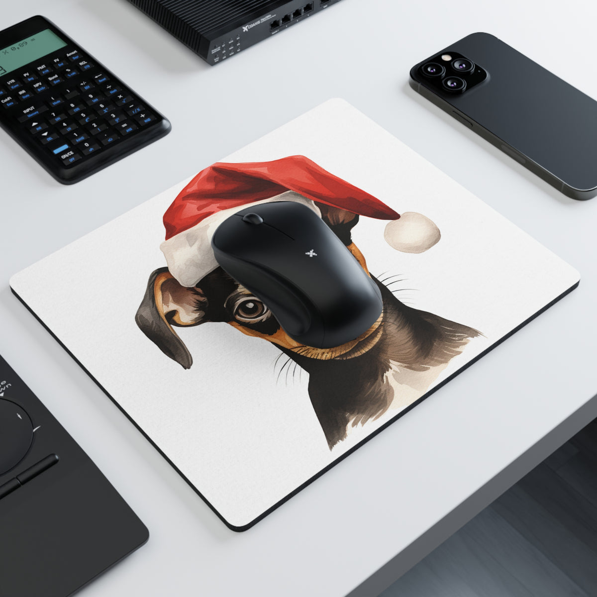 Mouse Pad - Miniature Pinscher Puppy Drawing, view 2