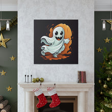 DistinctInk Canvas Wall Art with Silly Specter Sprites for Halloween