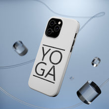 DistinctInk ToughCase for Apple iPhone, Compatible with MagSafe Charging - Yoga Black Word Art