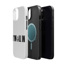 DistinctInk ToughCase for Apple iPhone, Compatible with MagSafe Charging - I'm All In - Poker Casino Cards Gambling