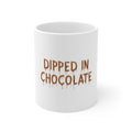 Glossy White Coffee / Tea Mug - Dipped in Chocolate