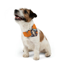 DistinctInk Adjustable Pet Banana Collar with Haunted Jack-O'-Skeleton Design for Halloween