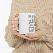 DistinctInk Glossy White Coffee / Tea Mug - Never Give Up The Guns