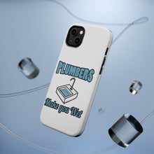 DistinctInk ToughCase for Apple iPhone, Compatible with MagSafe Charging - Plumbers Make You Wet